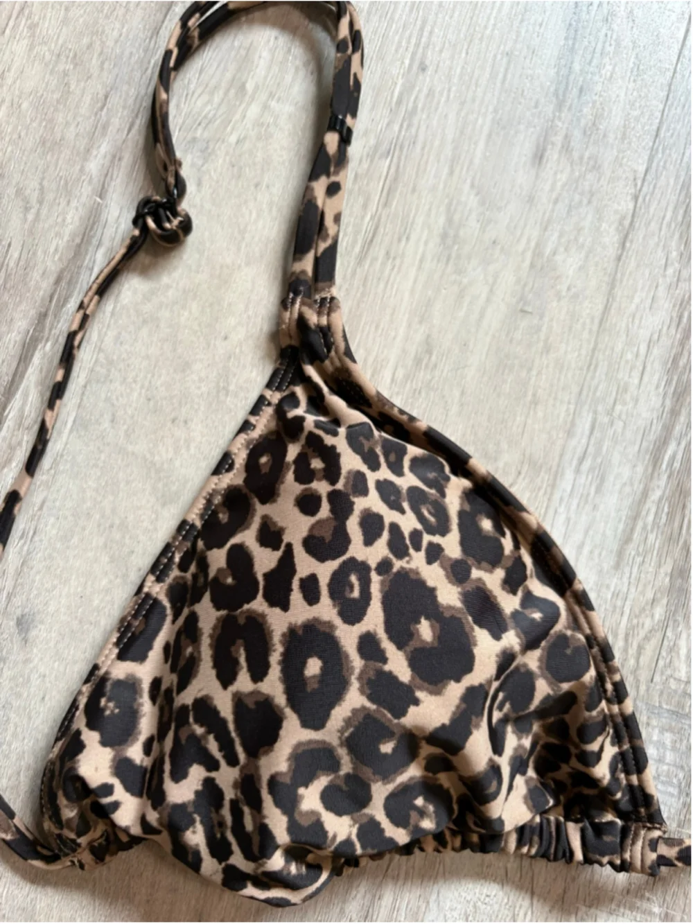 Sanctuary Leopard Print 2 Piece Bikini Set Triangle Top & Strappy Bottoms XL